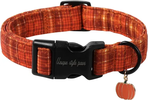 Miniatura 68 de Unique style paws - Collar para perro con hebilla de metal, naranja, duradero, lindo collar para perros pequeños, medianos y grandes