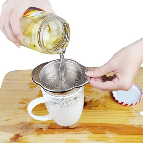 Miniatura 3 de Colador de latas de acero inoxidable Colador de latas de alimentos Colador de latas de frutas Colador de tamiz Herramienta de cocina para atún