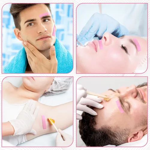 Miniatura 6 de Maitys 400 tiras de cera para cejas, depilación de cejas, tiras faciales de papel de cera para mujeres y hombres, labios y cara