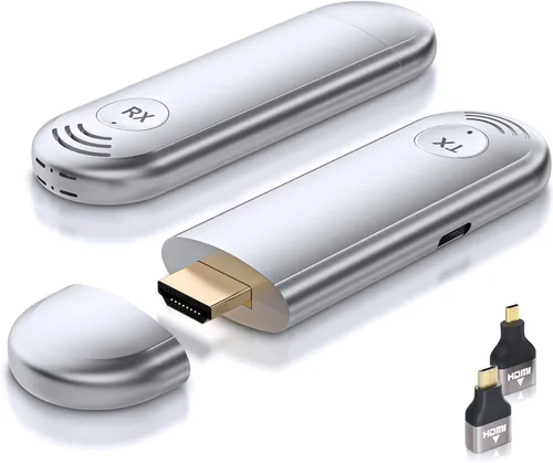 TTQ Transmisor y receptor HDMI inalámbrico, extensor HDMI inalámbrico compatible con 4K, Plug and Play, 2.4G/5G, rango de 100 pies, compatible con
