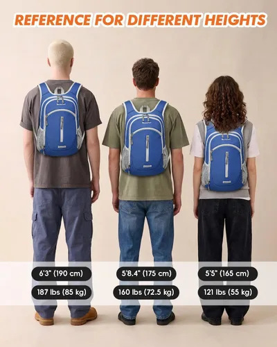 Miniatura 6 de Seektop Mochila de senderismo pequeña de 15 L para viajes, impermeable, ligera, bolsa de senderismo para mujeres y hombres Azul marino