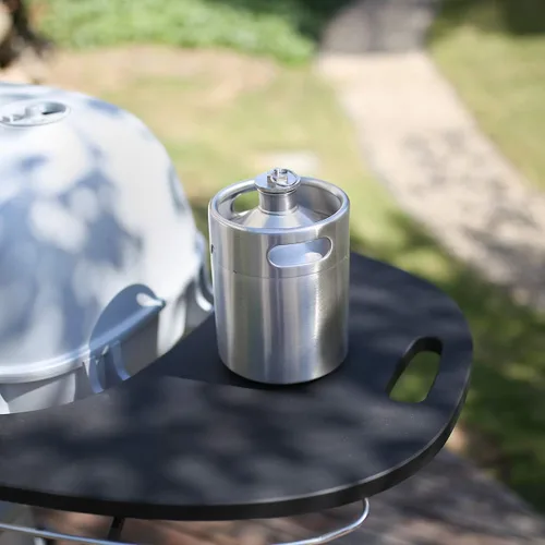 Miniatura 2 de TMCRAFT Mini barril de acero inoxidable de 64 onzas, jarra de cerveza portátil con válvula de escape diseñada para mantener la bebida fresca.