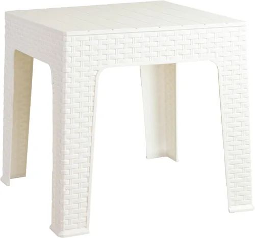 Miniatura 13 de Sunnydaze Adirondack - Mesa auxiliar pequeña para exteriores para elementos esenciales de balcón, mesa auxiliar cuadrada de plástico para patio