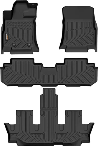 Miniatura 22 de Alfombrillas de TPE para Toyota Highlander 2014-2019 7 y 8 asientos, protección para todo tipo de clima, forros de piso de automóvil resistentes