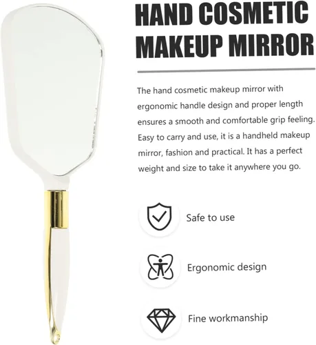 Miniatura 3 de Espejo de maquillaje de alta definición con mango de espejo a granel para niñas y mujeres