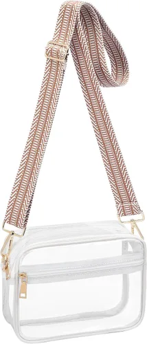 Miniatura 11 de BS-VOG Bolso cruzado transparente aprobado para estadios, bolsos transparentes para mujeres, bolsa pequeña para estadios para eventos, conciertos