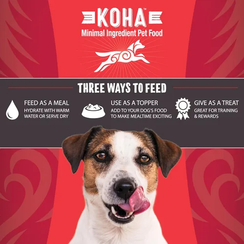 Miniatura 3 de KOHA Raw Life - Bocados crudos liofilizados para perros, comida alta en proteínas, cobertura y golosinas para comedores quisquillosos, bolsa de 14