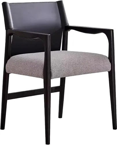 Miniatura 11 de Dining Chairs with backrest, Upholstered Kitchen Chair, Vintage Country Dining Chairs Set Wood Kitchen Chair, Armrests Optional(with armrests,4PCS)