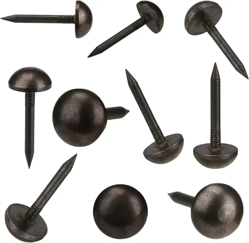 Miniatura 6 de Tachuelas retro de latón puro sólido como clavos antiguos para tapicería para muebles, pasadores decorativos para madera, tachuelas de alfombra