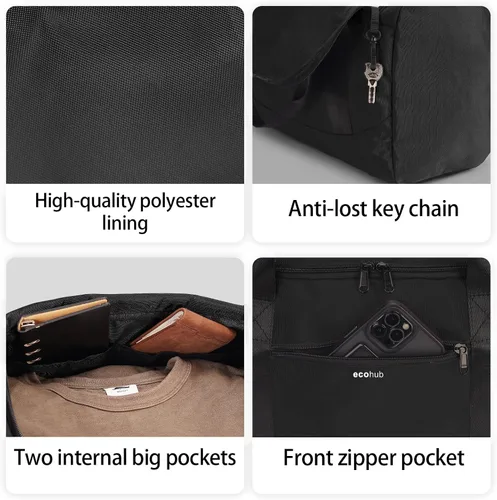 Miniatura 5 de ECOHUB Para Spirit Airlines - Bolsa de viaje de 18 x 14 x 8 pulgadas, bolsa de viaje, bolsa de lona de viaje, artículos esenciales de viaje, bolsa