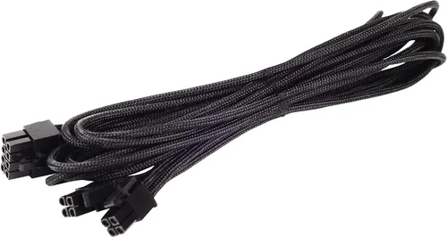SilverStone PP06B-EPS55 - Cable de fuente de alimentación de manga negra para un adaptador EPS/ATX de 12 V de 8 pines de 21.654 in de largo