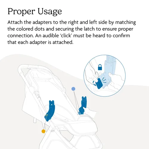 Miniatura 7 de UPPAbaby Adaptador para Minu V3 – Compatible con asientos de coche Aria y Mesa – Fijación rápida + segura – 1 par