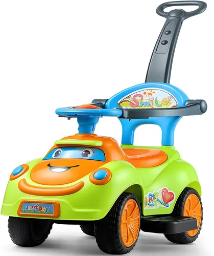 VEVOR Coche de Paseo Infantil, Coche de Empuje para Niños de 19 a 36 Meses, Buggy con Barreras de Protección, Asa y Almacenamiento Bajo el Asiento,