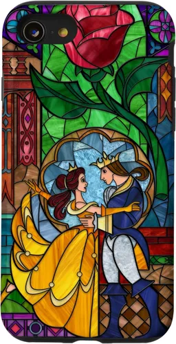 Miniatura 18 de Disney Beauty and the Beast Belle y Príncipe - Funda de vidrio manchado para iPhone 12 Pro Max