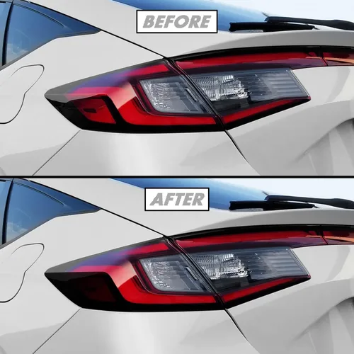 Miniatura 17 de SlickMod Protector de vinilo para luces traseras, precortado, tinte ahumado, para Honda Civic Hatchback 2022-2023