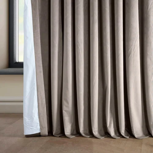Miniatura 7 de HPD Half Price Drapes Signature Plush - Cortinas opacas de terciopelo extra anchas para dormitorio (1 panel), 100W X 96L cortinas opacas negras
