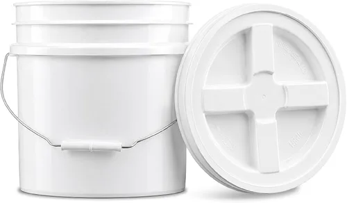 Miniatura 21 de ePackageSupply Cubo de 3.5 galones con tapa, cubo de grado alimenticio con tapa hermética de rosca con sello gamma hermético, plástico de Rojo