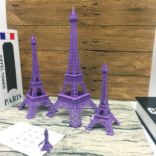 Miniatura 3 de AOLI Estatuas de estilo de la Torre Eiffel de París de Francia, modelo Landscrape, escultura (12.6 in, 3 colores)