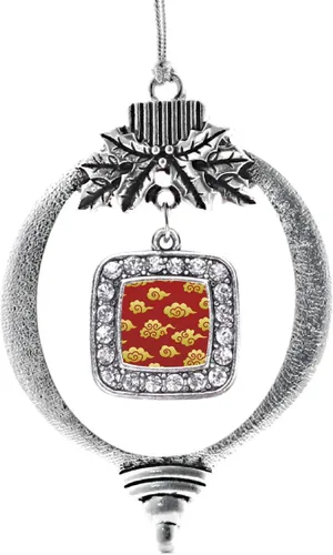 Miniatura 70 de Inspired Silver - Nana púrpura - Adorno de Navidad plateado - Adorno cuadrado para árbol de Navidad con circonita cúbica - Decoración colgante