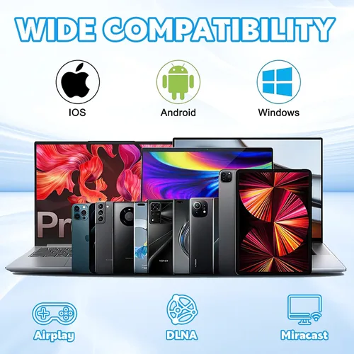 Miniatura 5 de HDMI Wireless Display Dongle Adapter - WiFi 4K&1080P Portable Transmitter, Streaming Media Video/Audio/File from Smartphone, Laptop to
