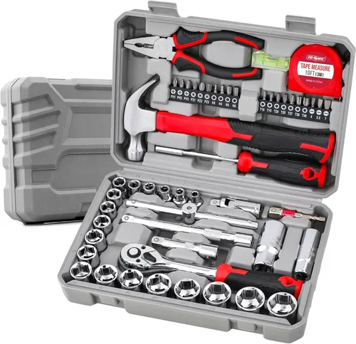 Miniatura 9 de Hi-Spec Juego completo de herramientas para el hogar de 49 piezas en una caja de herramientas portátil. Herramientas esenciales de reparación