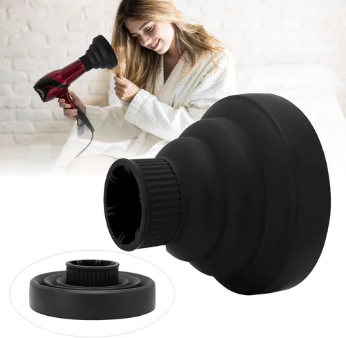 Miniatura 2 de Difusor universal para secador de pelo, portátil, plegable, ligero, color negro