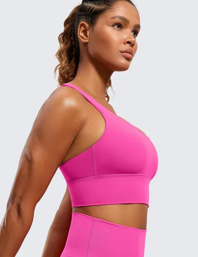 Miniatura 4 de CRZ YOGA Brasier deportivo con tirantes delgados para mujer, de impacto medio, cruzado, para yoga, acolchado, para entrenamiento