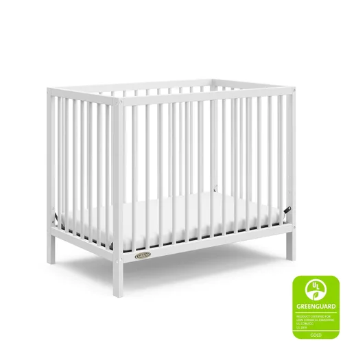 Miniatura 11 de Graco Teddi - Mini cuna convertible 4 en 1 con colchón adicional resistente al agua (blanco) – Certificado GREENGUARD Gold, colchón de 2.75 pulgadas