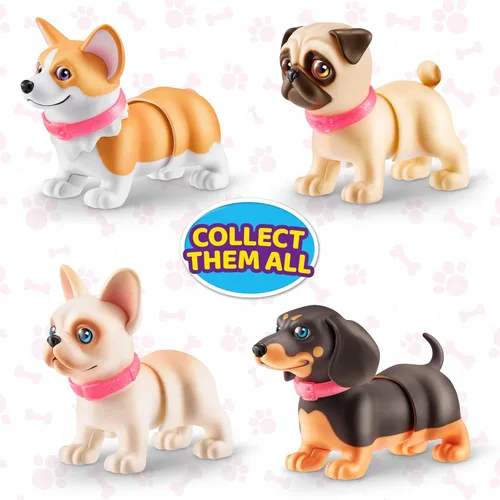 Miniatura 4 de Pets Alive Booty Shakin' Pups (Frenchie & Dachshund) de ZURU, paquete de 2 juguetes de perro mini interactivos que caminan, se bambolean y sacuden
