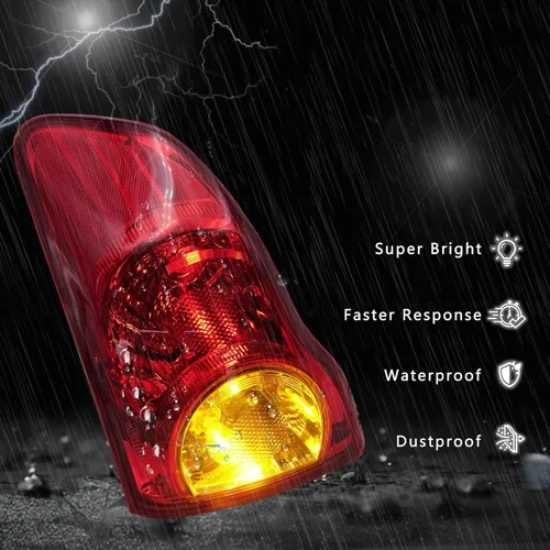Miniatura 5 de leaptrend Conjunto de luz trasera izquierda, lámpara exterior trasera compatible con Toyota Corolla 2009-2010, luz de freno lateral del conductor