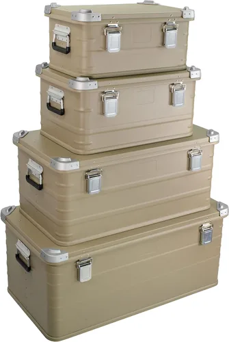 Miniatura 21 de Eylar Caja de almacenamiento de aluminio cruzada para Overland, baúl, estuche de carga de metal, caja de almacenamiento (combo de 4 piezas, negro)