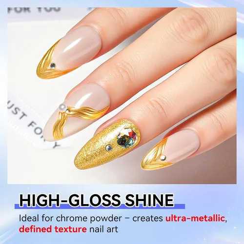 Miniatura 3 de Makartt Arte de Uñas en Gel 3D: Gel de Escultura 3D para Arte de Uñas, Polvo de Uñas Cromado Espejo, Esmaltes en Gel, Tallado, Pintura Metálica 3D