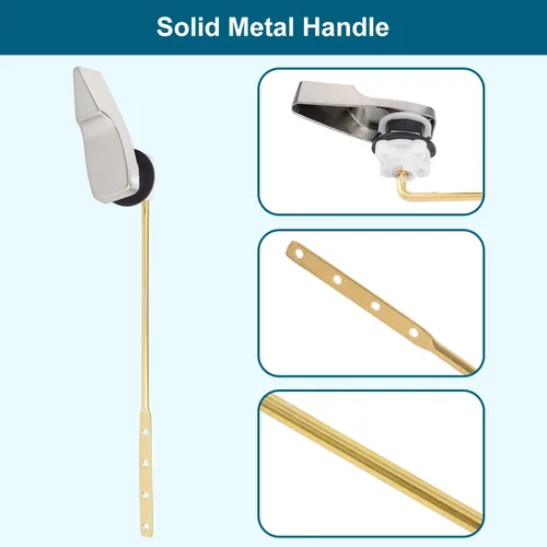 Miniatura 5 de Kit de reemplazo de mango de inodoro de montaje frontal de metal Hygie Rinse compatible con inodoro estándar americano/Mansfield/Gerber/TOTO/Kohler