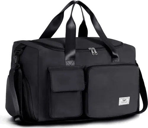 FIORETTO - Bolsa de deporte para mujer con compartimento para zapatos, capacidad de 37 litros, ideal para viajes, gimnasio, deportes, fines de semana