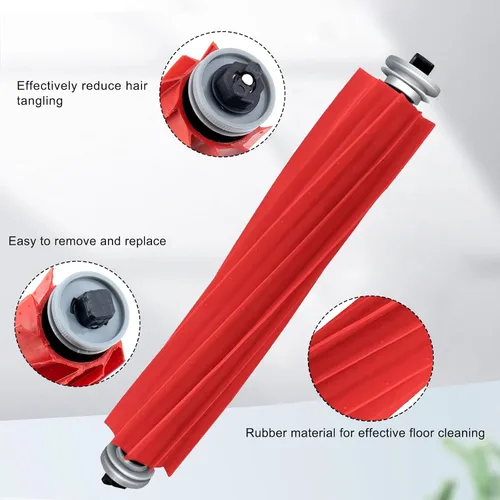 Miniatura 2 de Juego de accesorios de repuesto para Roborock Q Revo para robot aspirador Roborock P10, cepillo principal, paño de trapeador, bolsa para polvo, Negro