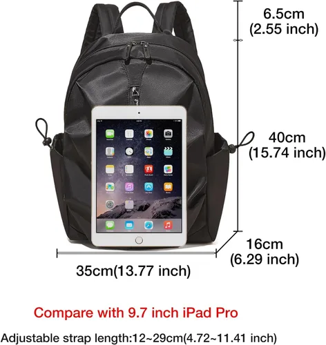 Miniatura 2 de LAORENTOU Backpack For Women Waterproof Backpack Purse Lightweight Travel Backpack Sports Backpack Nylon Backpacks (01 Black)