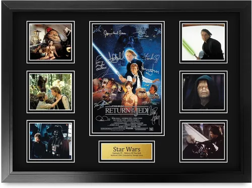 Miniatura 19 de HWC Trading Star Wars Episodio 1 La Amenaza Fantasma Regalos Presentación Impresa Autografiada Montaje para Fans de Recuerdos de Películas - 16" x