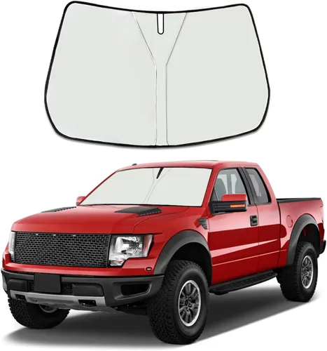 Parasol para parabrisas mejorado para Ford F150 2009-2014, visera plegable para parabrisas que bloquea los rayos UV