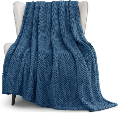 Miniatura 19 de Whale Flotilla Manta de forro polar extra grande para sofá, 50 x 70 pulgadas, manta jacquard suave y esponjosa para todas las estaciones, ligera