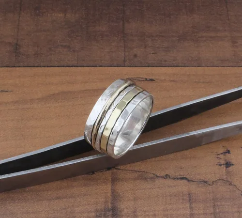 Miniatura 45 de Boho Spinner Ring, Mothers Day Gift, Silver 925 Women Ring, Sterling Silver 925 Ring, Fidget Spinner Ring,Women Silver Anxiety Ring