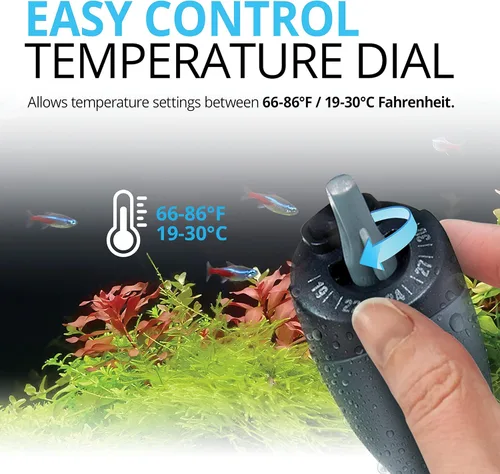 Miniatura 4 de Fluval M - Calentador sumergible para acuario de 150 W, calefacción confiable y compacta con tecnología de espejo para tanques de agua dulce