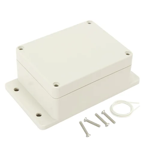 Miniatura 8 de Caja de conexiones de plástico ABS impermeable a prueba de polvo IP65, caja de conexiones universal para proyectos eléctricos, gris pálido y oreja