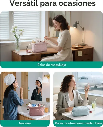 Miniatura 7 de Bagsmart - Estuche de Maquillaje para Viaje, Neceser de Artículos de Aseo Personal, Bolsa de maquillaje