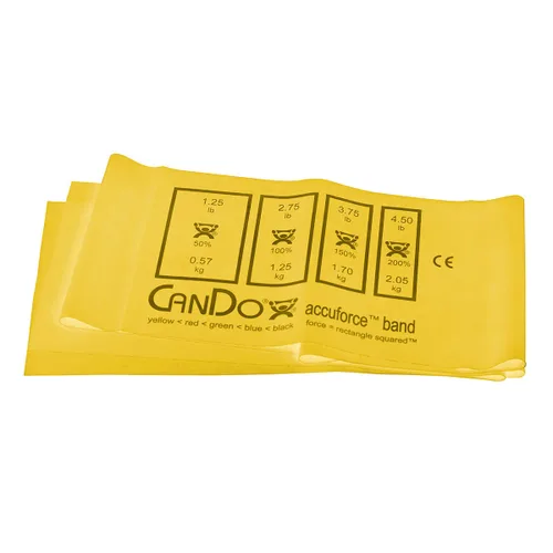 Miniatura 9 de CanDo 10-5918 AccuForce - Banda de ejercicio, rollo de 6 yardas, juego de 5 piezas, amarillo a negro