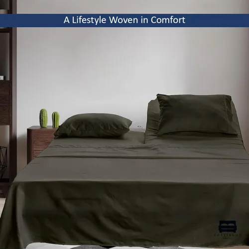 Miniatura 4 de Juego de 4 sábanas de cama King con cabeza flexible Cottingon, sábanas superiores divididas de 34 pulgadas para camas ajustables Sleep Number, 100%