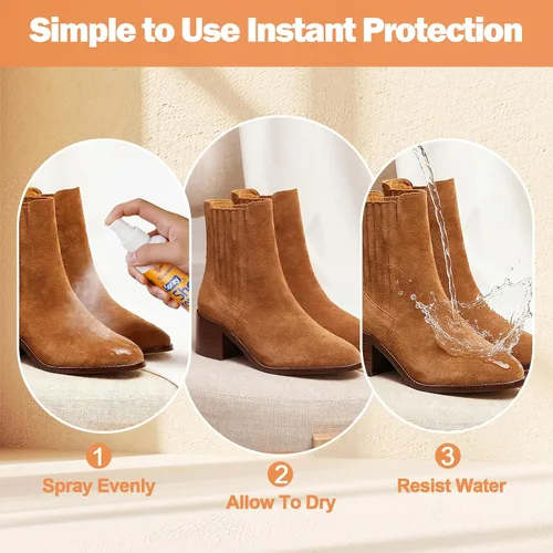 Miniatura 5 de Shoe Protector Spray - 6.76oz Professional Waterproof Stain Guard Advanced Nano Protection for Suede,Leather,Fabric