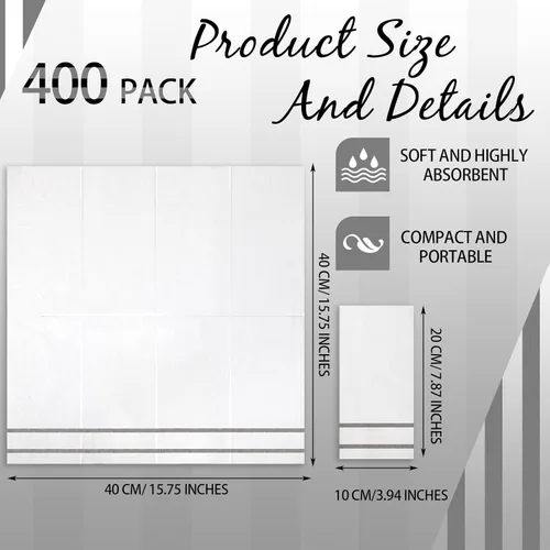 Miniatura 3 de Yinder 400 toallas desechables para invitados, toallas de mano de papel a granel, elegantes servilletas de papel decorativas para baño, cocina