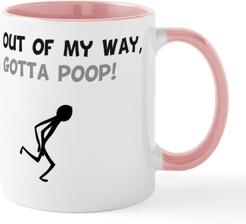Miniatura 43 de CafePress Time To Poop Mugs Taza de café de cerámica de 11 oz (11.0 fl oz)