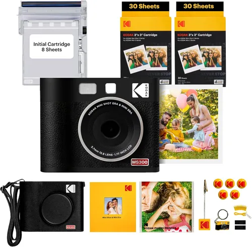 Miniatura 14 de KODAK Mini Shot 2 ERA 4PASS - Cámara instantánea y impresora fotográfica 2 en 1 (Amarillo, Cámara + 8 hojas iniciales + 60 hojas)