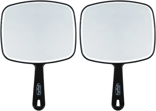 Miniatura 9 de ForPro Professional Collection Espejo de mano extra grande con asa, 9 pulgadas de ancho x 12 pulgadas de largo, espejo de mano multiusos con reflejo